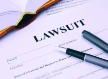 lawsuit form with filler and book. Suboxone lawsuit.