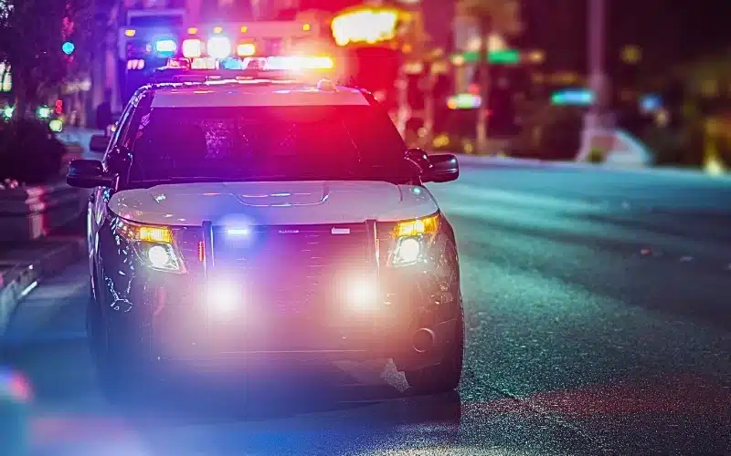 Flashy Police Cruiser Emergency Assistance.