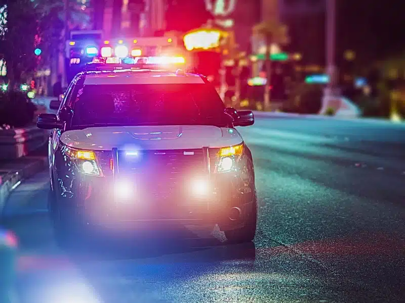 Flashy Police Cruiser Emergency Assistance.