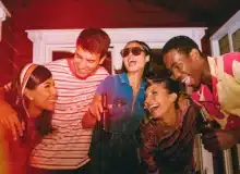 Group of friends partying.
