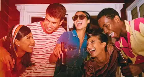 Group of friends partying.