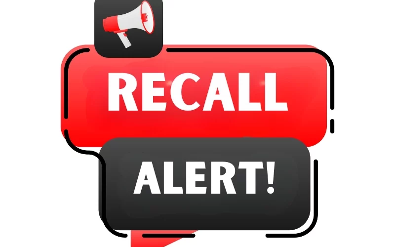 Megaphone with recall alert.