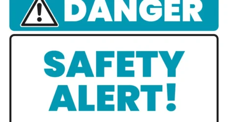Danger Safety Alert sign.