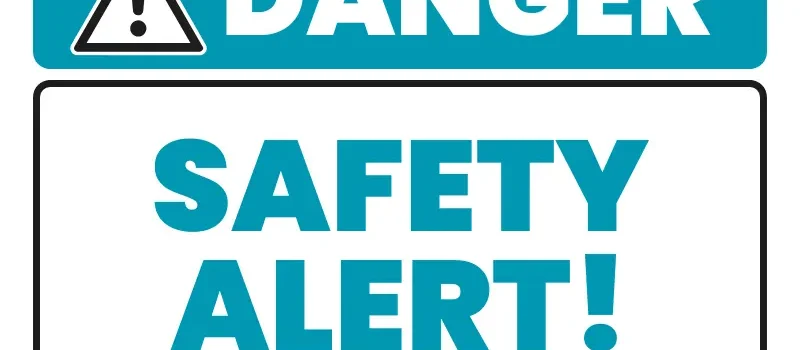 Danger Safety Alert sign.