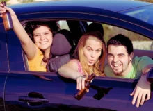 Underage youth drinking and driving.