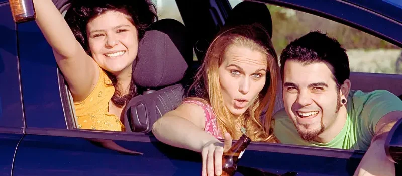 Underage youth drinking and driving.