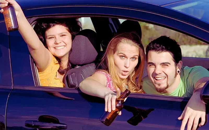 Underage youth drinking and driving.