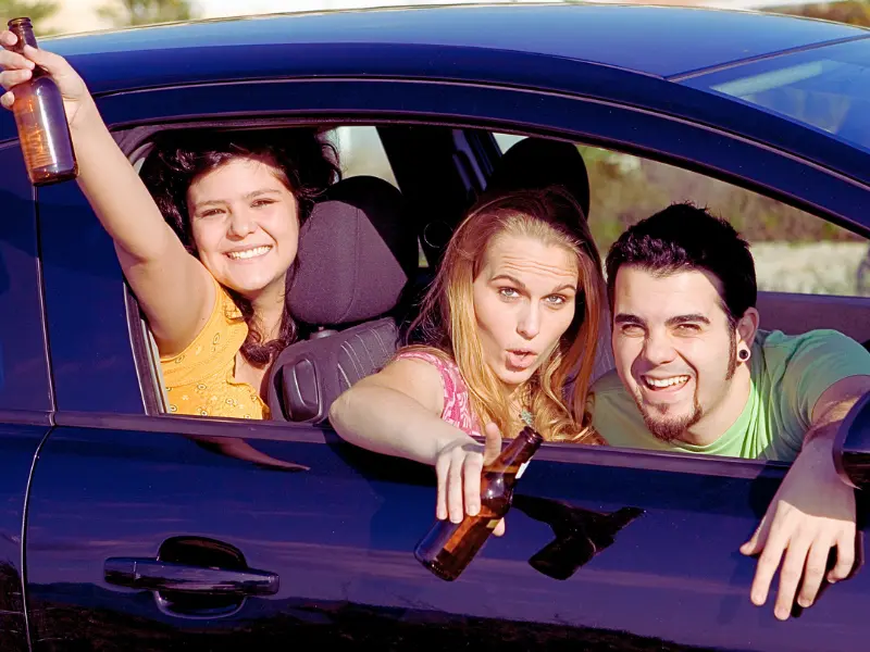 Underage youth drinking and driving.